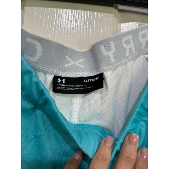 Under Armour Men's Green White Curry Splash Basketball Shorts Size XL - Picture 7 of 11